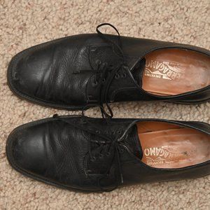 Men's Ferragamo black leather shoes. Size 10.